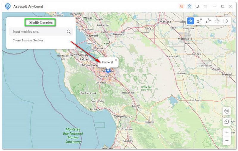 Aiseesoft AnyCoord Modify Location