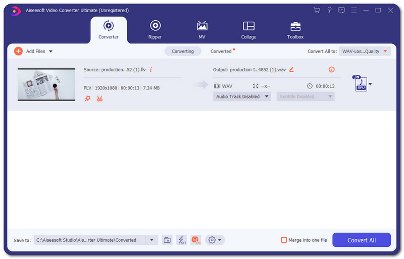 Aiseesoft FLV To WAV Converter