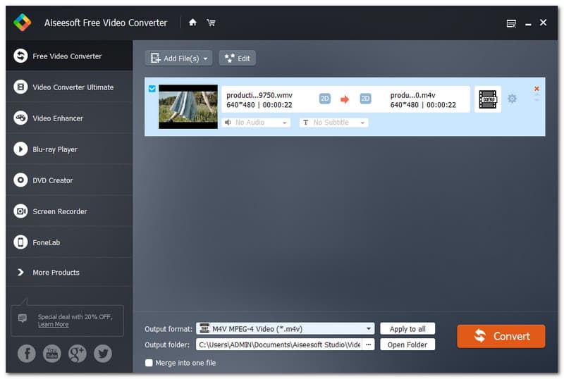 Aiseesoft Free Convert