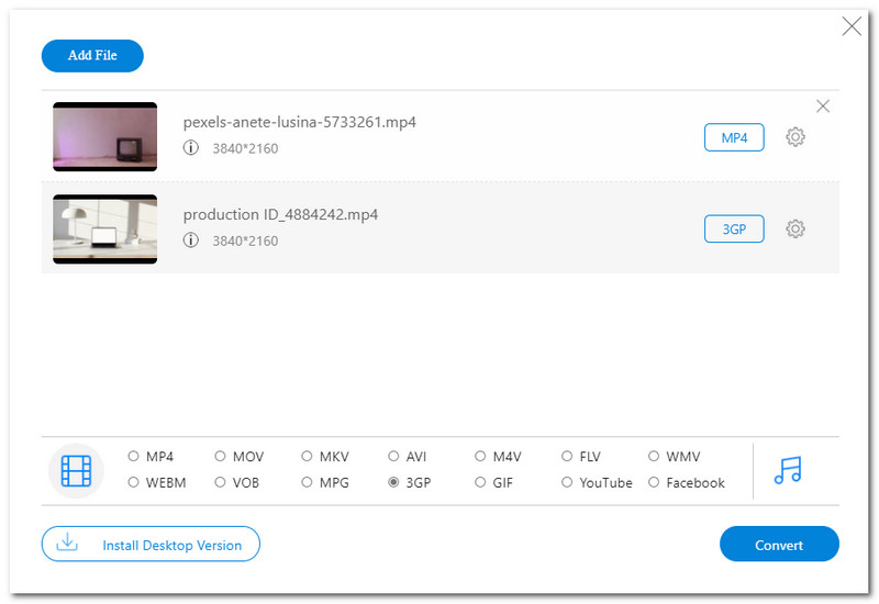 Aiseesoft Free Online Video MP4 To 3GP Converter