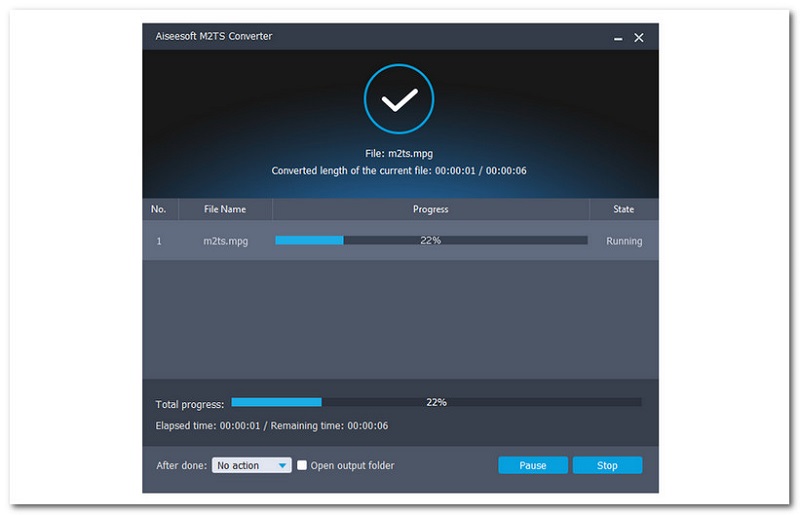 Aiseesoft MT2S Converter Conversion Process