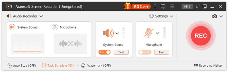 Aiseesoft Screen Recorder Interface