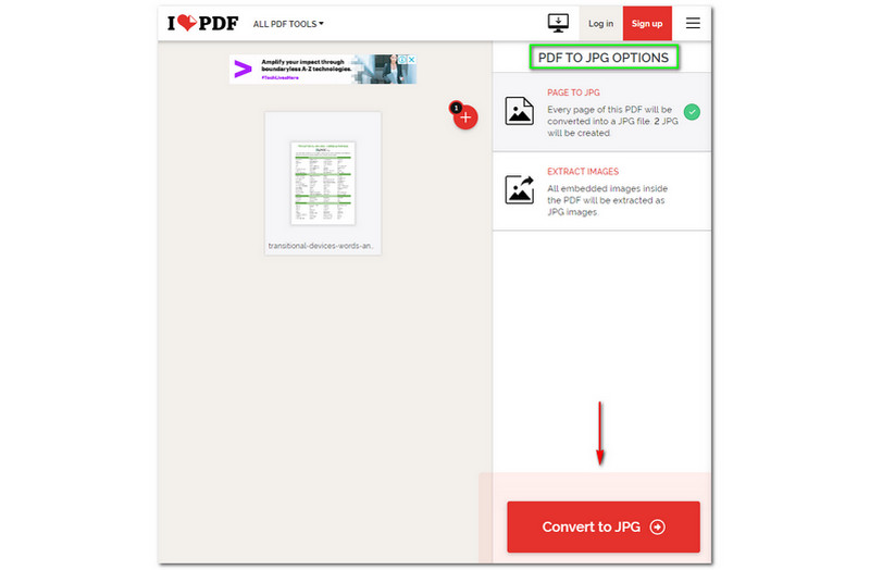 Best PDF JPG Convertters iLoivePDF