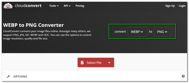 Best WEBP to PNG Converter CloudConvert Image Converter