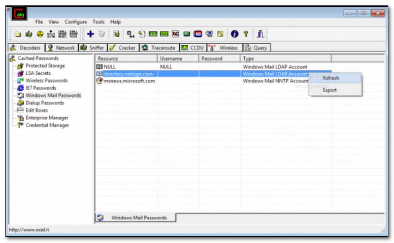 Cain and Abel Windows Password Cracker