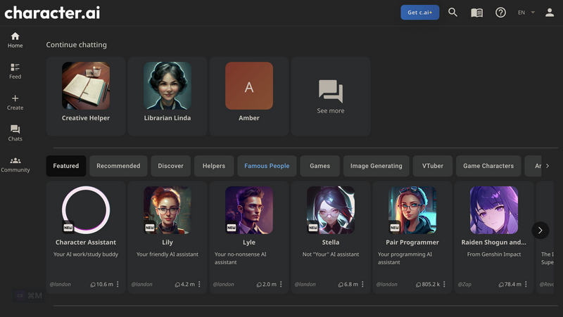 Character Ai Interface
