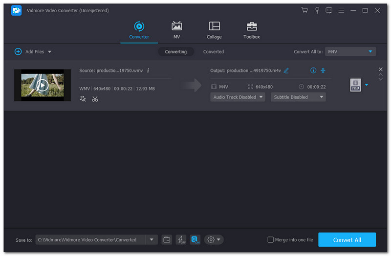 Convert Vidmore Video