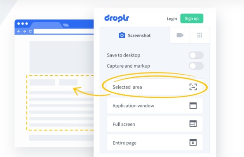 Droplr Interface