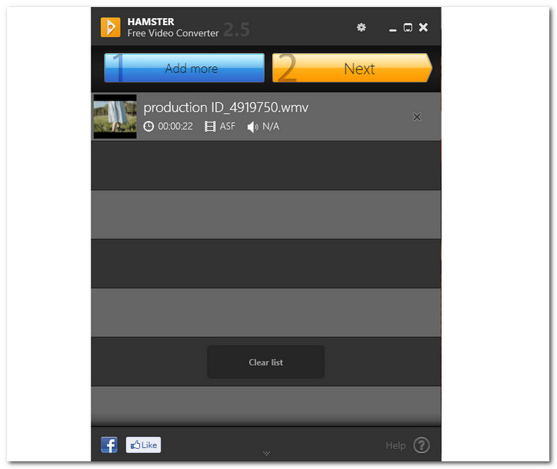 Hamster Free Video MP3 To MP4 Converter