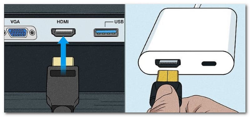 iPhone to Roku HDMI Port to IOS