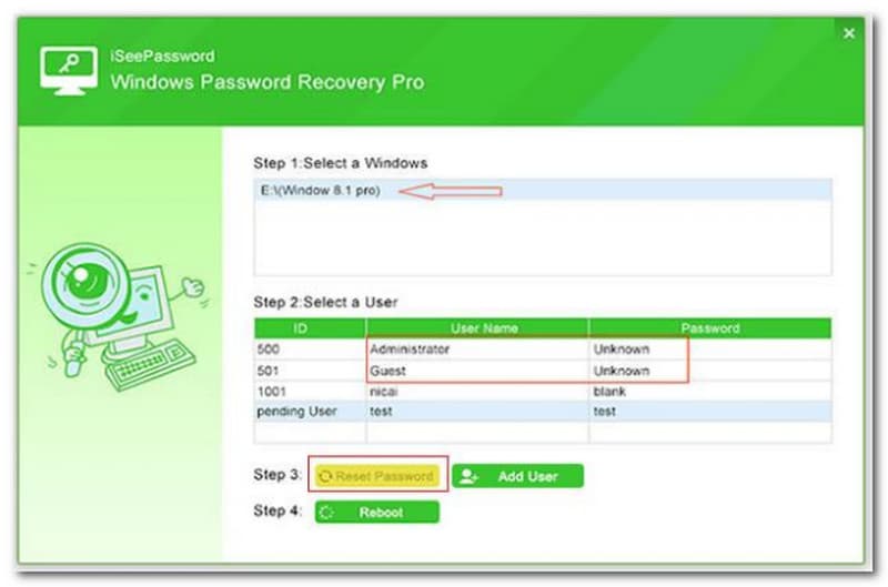 Iseepassword Windows Password Recovery Program