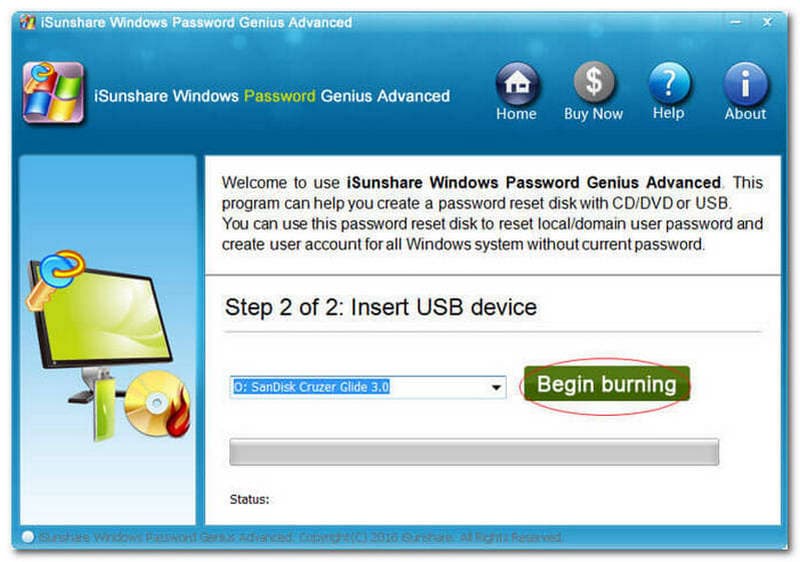iSunshine Windows Password Genius