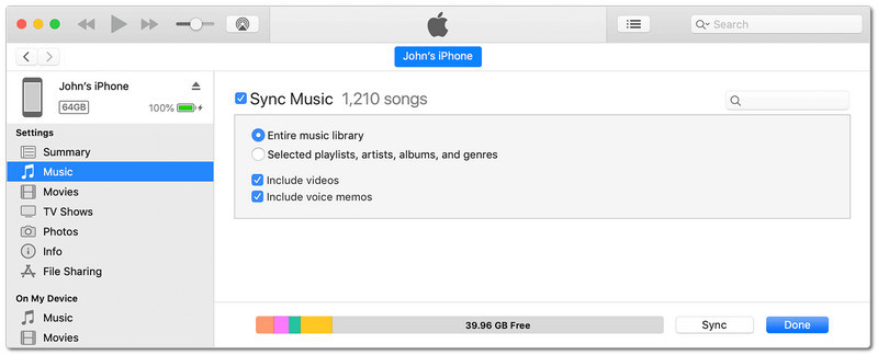 iTunes iPad