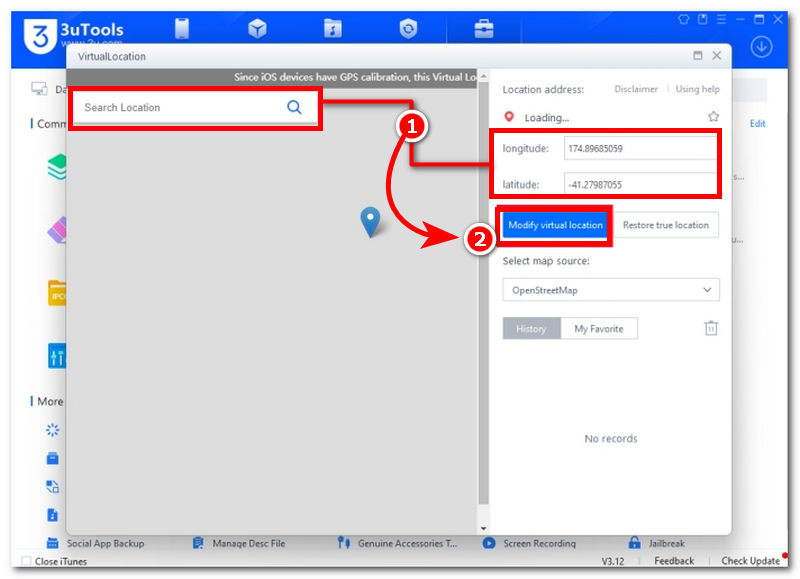 Modify Virtual Location