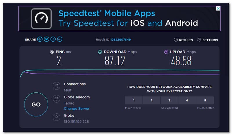Ookla Speedtest