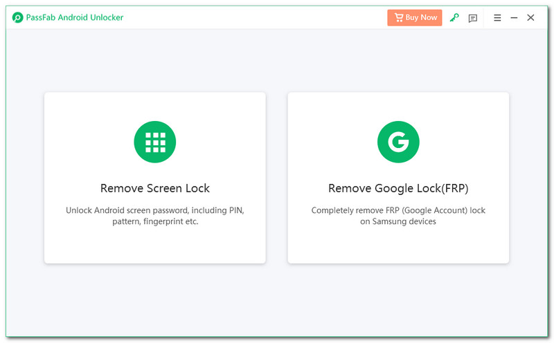 PassFab Android Unlock Interface