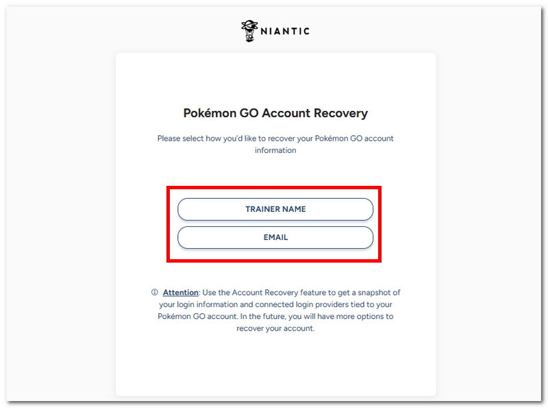 Pokemon Go Account Recovery