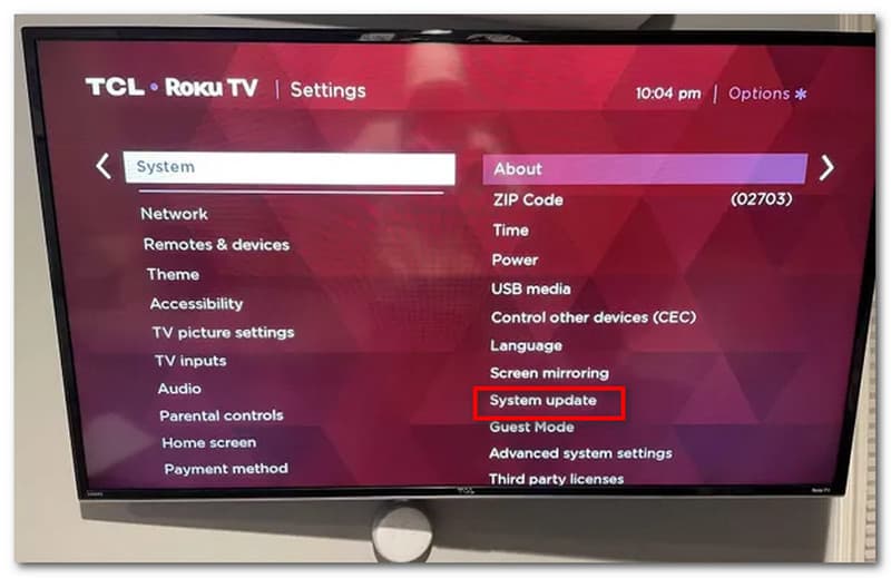 Roku System Update