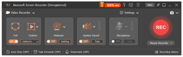Select Video Recorder Aiseesoft Screen Recorder