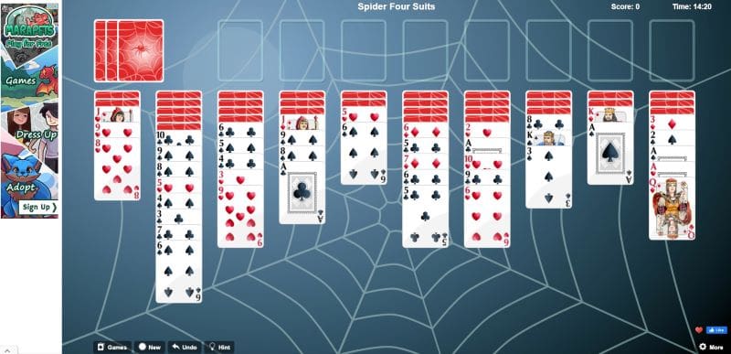 Spider Solitaire Play Online