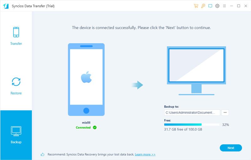 Syncios iPad Transfer