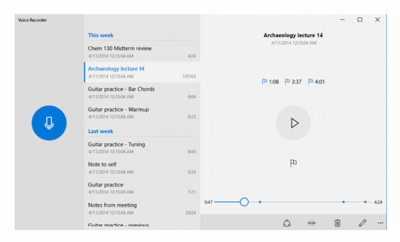 Windows Voice Recorder