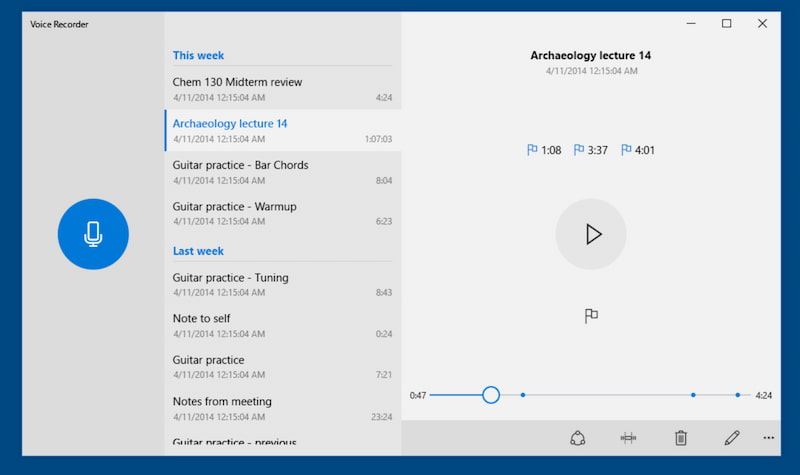 Windows Voice Recorder