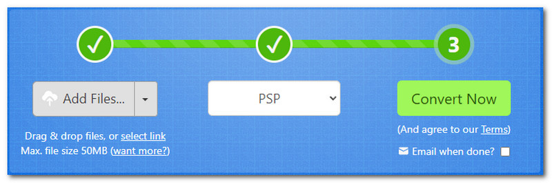 Zamzar PSP Converter